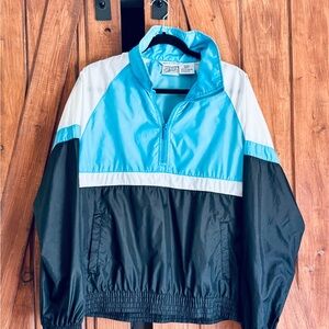 Vintage Windbreaker by Gear for Sports - Blue, White, Black